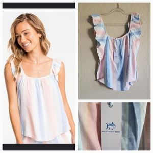 Southern Tide Darcie Stripe Top Medium New